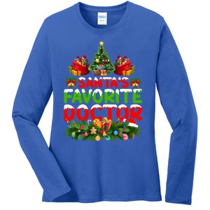 Lighting Christmas SantaS Favorite Doctor Xmas Gift Ladies Long Sleeve Shirt