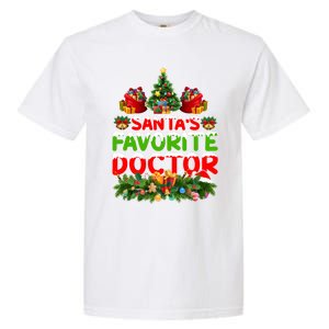 Lighting Christmas SantaS Favorite Doctor Xmas Gift Garment-Dyed Heavyweight T-Shirt