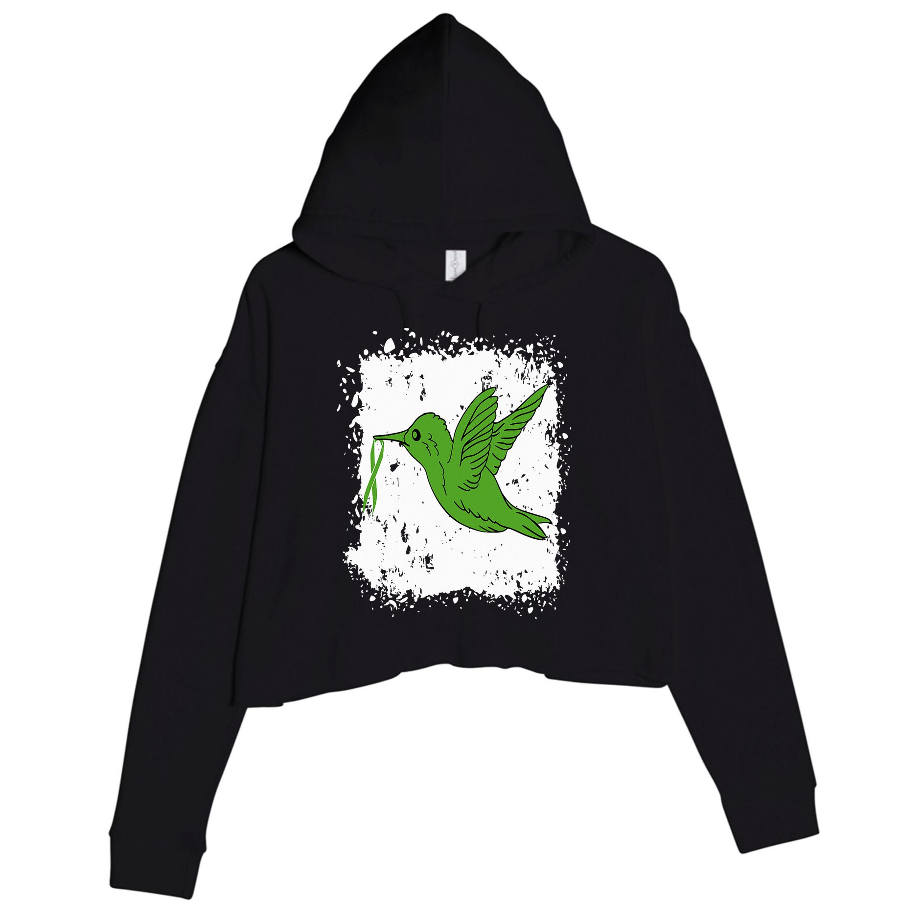 Liver Cancer Support Squad Liver Cancer Awareness Crop Fleece Hoodie