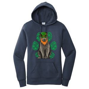 Leprechaun Chartreux St Patricks Day Shamrock Paw Gift Women's Pullover Hoodie