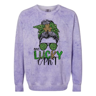 Lucky CPhT St. Patrick's Day Certified Pharmacy Technician Colorblast Crewneck Sweatshirt