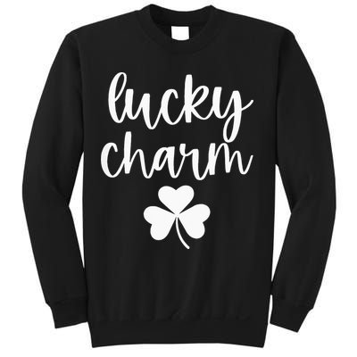 Lucky Charm Shamrock green St Patricks Day Sweatshirt