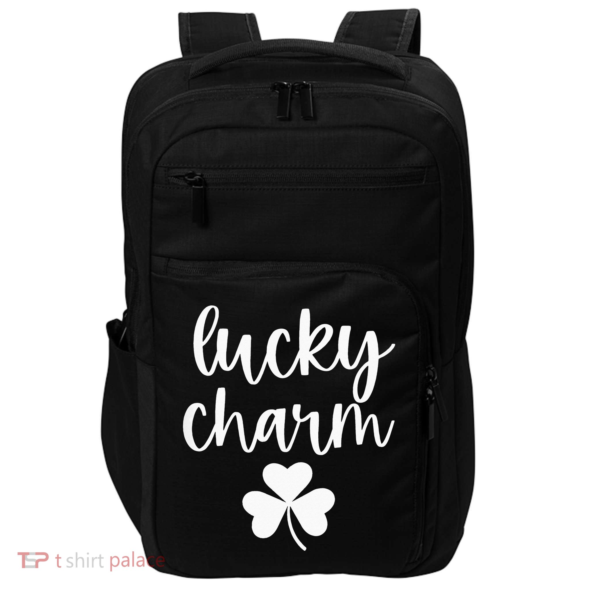 Lucky Charm Shamrock green St Patricks Day Impact Tech Backpack
