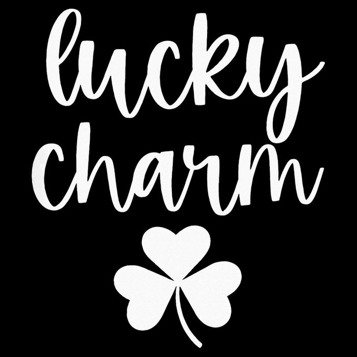 Lucky Charm Shamrock green St Patricks Day Drawstring Bag