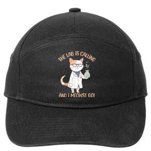 Lab Calling Science Funny Lab Cat Laboratory Chemistry 7-Panel Snapback Hat