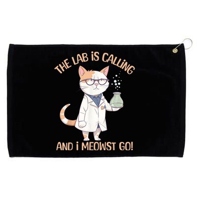 Lab Calling Science Funny Lab Cat Laboratory Chemistry Grommeted Golf Towel