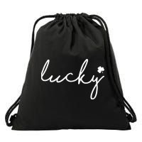 Lucky Clover St Patrick's Day Drawstring Bag
