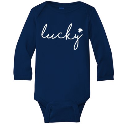 Lucky Clover St Patrick's Day Baby Long Sleeve Bodysuit