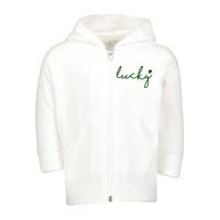 Lucky Clover St Patrick's Day Toddler Zip Fleece Hoodie