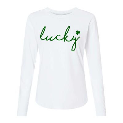 Lucky Clover St Patrick's Day Womens Cotton Relaxed Long Sleeve T-Shirt