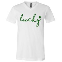 Lucky Clover St Patrick's Day V-Neck T-Shirt