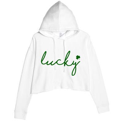 Lucky Clover St Patrick's Day Crop Fleece Hoodie