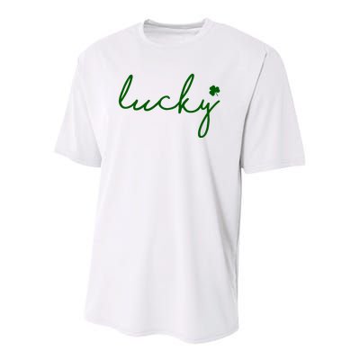 Lucky Clover St Patrick's Day Youth Performance Sprint T-Shirt