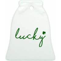 Lucky Clover St Patrick's Day Ceramic Bell Ornament