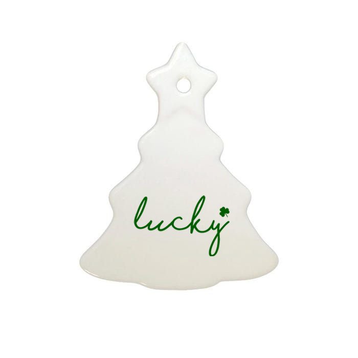 Lucky Clover St Patrick's Day Ceramic Tree Ornament