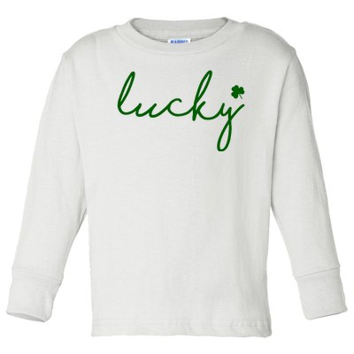 Lucky Clover St Patrick's Day Toddler Long Sleeve Shirt