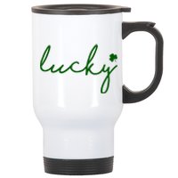 Lucky Clover St Patrick's Day Stainless Steel Travel Mug