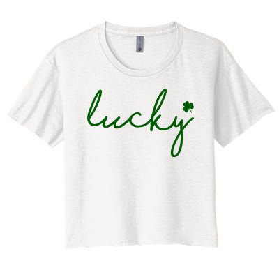 Lucky Clover St Patrick's Day Women's Crop Top Tee