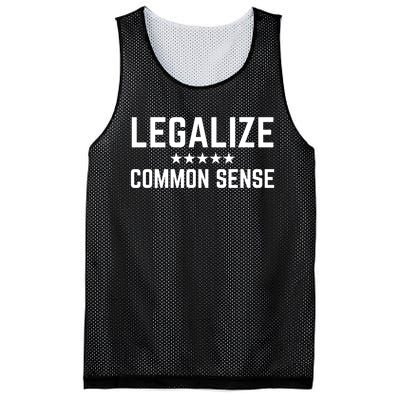 Legalize Common Sense Funny Sarcastic Thought Statement Mesh Reversible Basketball Jersey Tank