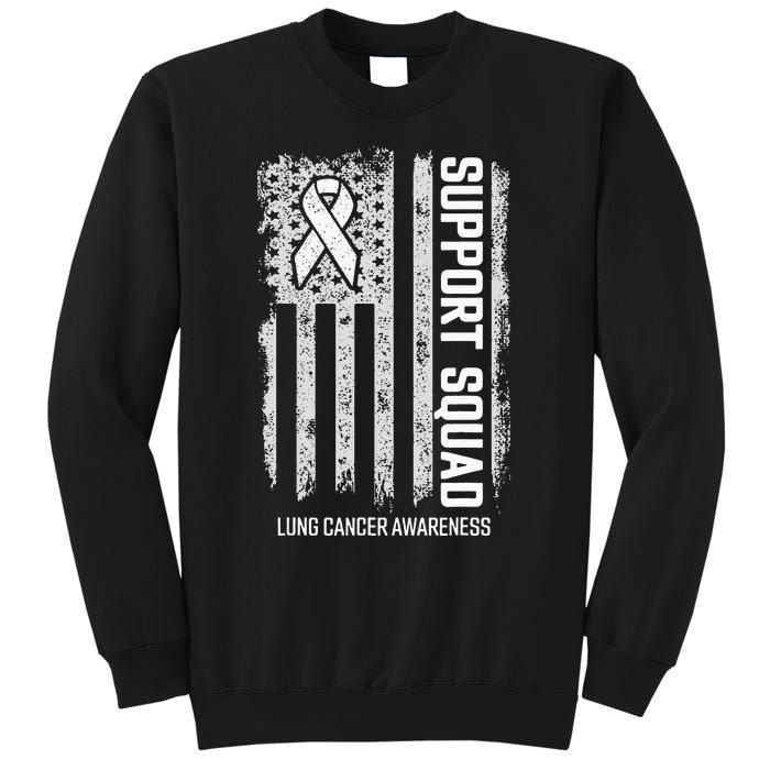 Lung Cancer Shirts Support Squad Lung Cancer Awareness Sweatshirt