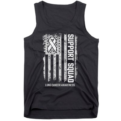 Lung Cancer Shirts Support Squad Lung Cancer Awareness Tank Top