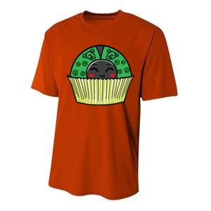 Ladybug Cupcake Saint Patrick's Day Shamrock Leaf Clover Performance Sprint T-Shirt