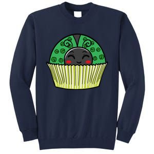 Ladybug Cupcake Saint Patrick's Day Shamrock Leaf Clover Tall Sweatshirt