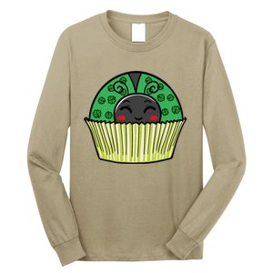 Ladybug Cupcake Saint Patrick's Day Shamrock Leaf Clover Long Sleeve Shirt