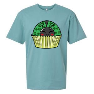 Ladybug Cupcake Saint Patrick's Day Shamrock Leaf Clover Sueded Cloud Jersey T-Shirt