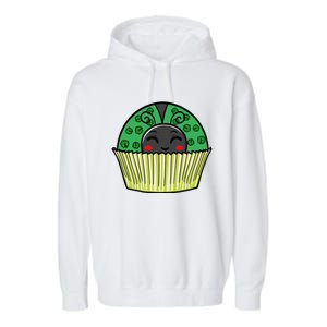 Ladybug Cupcake Saint Patrick's Day Shamrock Leaf Clover Garment-Dyed Fleece Hoodie