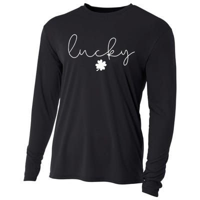 Lucky Clover St Patricks Day Cooling Performance Long Sleeve Crew