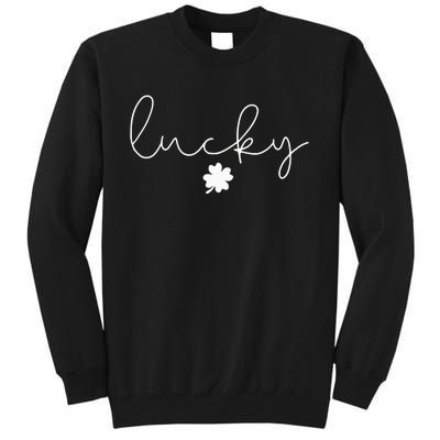 Lucky Clover St Patricks Day Tall Sweatshirt