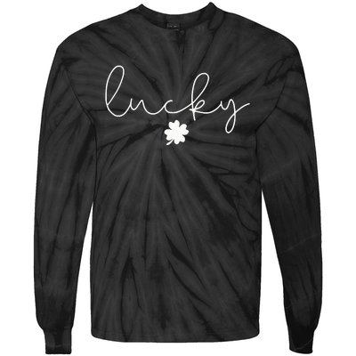 Lucky Clover St Patricks Day Tie-Dye Long Sleeve Shirt