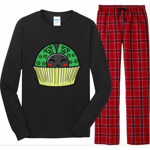 Ladybug Cupcake Saint Patrick's Day Shamrock Leaf Clover Long Sleeve Pajama Set