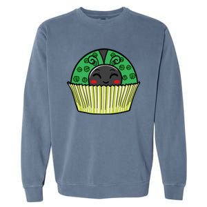 Ladybug Cupcake Saint Patrick's Day Shamrock Leaf Clover Garment-Dyed Sweatshirt