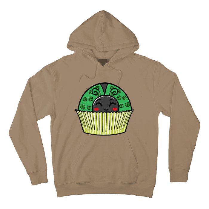 Ladybug Cupcake Saint Patrick's Day Shamrock Leaf Clover Hoodie