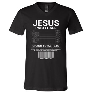 Lord Christ Savior Salvation Grace V-Neck T-Shirt