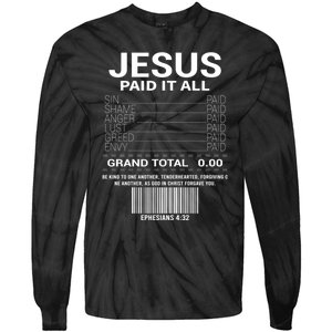 Lord Christ Savior Salvation Grace Tie-Dye Long Sleeve Shirt