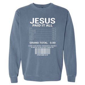 Lord Christ Savior Salvation Grace Garment-Dyed Sweatshirt