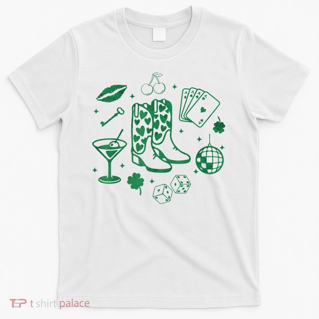 Lucky Charm Shamrock St Patrick's Day Drinking Women Girl T-Shirt