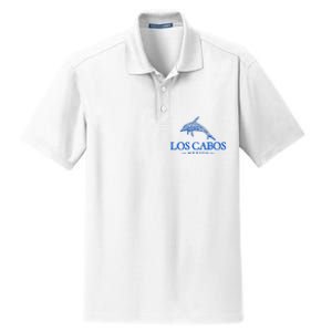 Los Cabos San Lucas Mexico Dolphin Souvenir Dry Zone Grid Polo