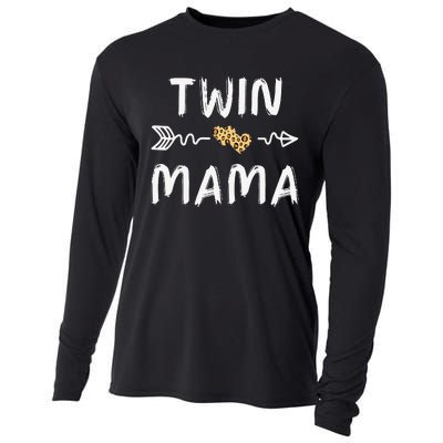 Leopard Cute Twin Moms Matching Theme Cooling Performance Long Sleeve Crew