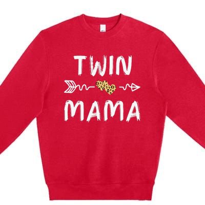 Leopard Cute Twin Moms Matching Theme Premium Crewneck Sweatshirt