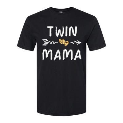 Leopard Cute Twin Moms Matching Theme Softstyle CVC T-Shirt