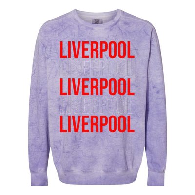 Liverpool City Tourist Souvenir Gift Uk England Colorblast Crewneck Sweatshirt