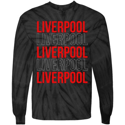 Liverpool City Tourist Souvenir Gift Uk England Tie-Dye Long Sleeve Shirt