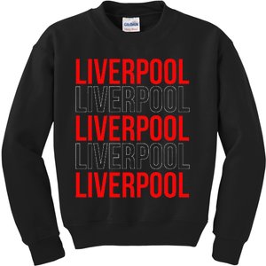 Liverpool City Tourist Souvenir Gift Uk England Kids Sweatshirt