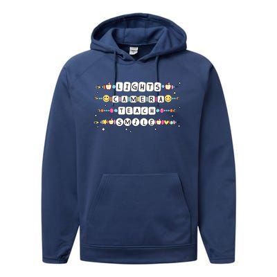 Lights Camera Teach Smile Performance Fleece Hoodie