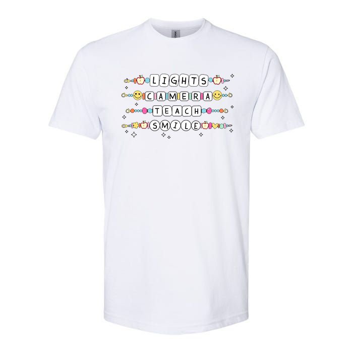 Lights Camera Teach Smile Softstyle CVC T-Shirt