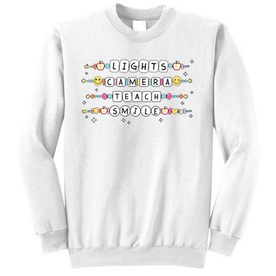 Lights Camera Teach Smile Sweatshirt